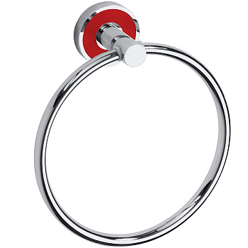 кольцо для полотенец bemeta trend-i 104104068c, хром красный