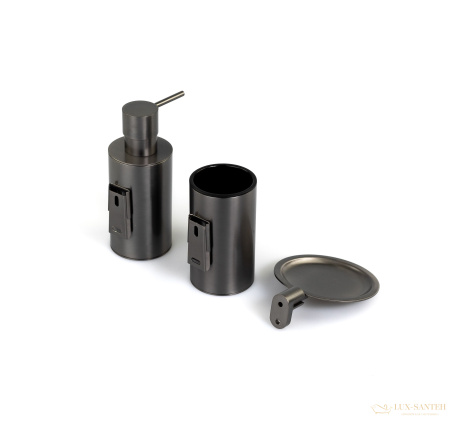 настенный металлический стакан stil haus hashi, hs10m(61), оружейная сталь