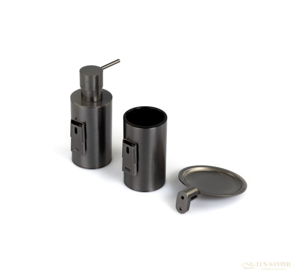 настенный металлический стакан stil haus hashi, hs10m(61), оружейная сталь