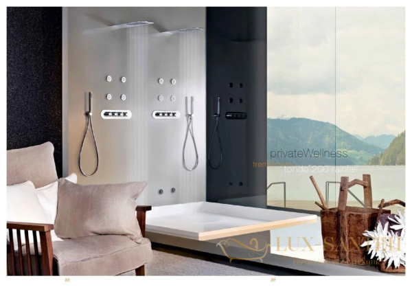 верхний душ gessi tremillimetri tondo 33051.238, mirror steel