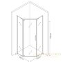 душевой уголок berges oxygen 061021 90х90 см