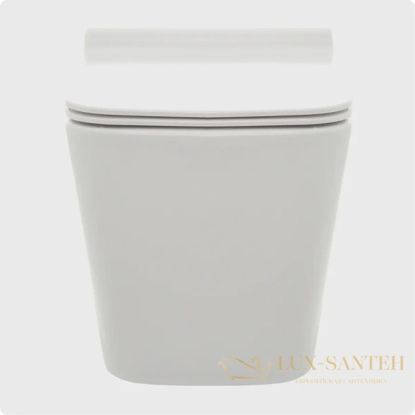 унитаз подвесной безободковый aquame aqm2003, с быстросъемным сиденьем softclose, белый глянцевый