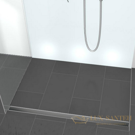 стеклянная панель tece tecedrainline 600892 800 мм, черное стекло