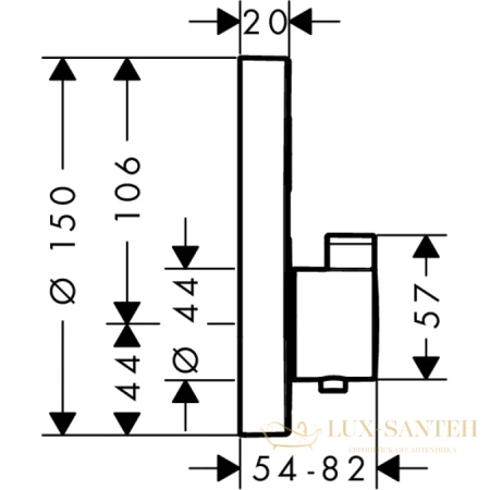 термостат hansgrohe showerselect s 15744000 для душа