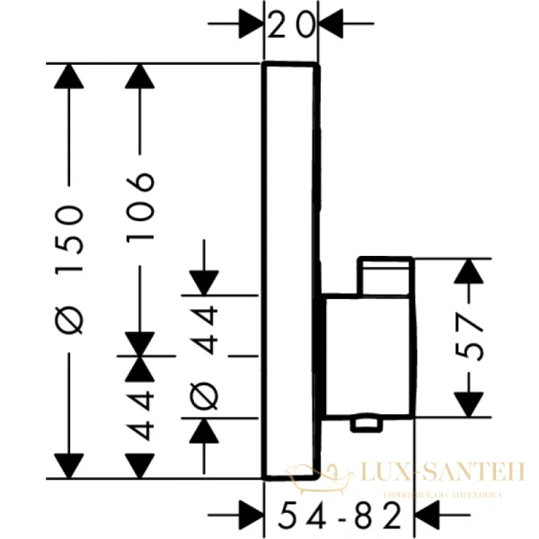 термостат hansgrohe showerselect s 15744000 для душа