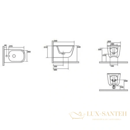 биде kerasan tribeca 512531 подвесное, черный матовый