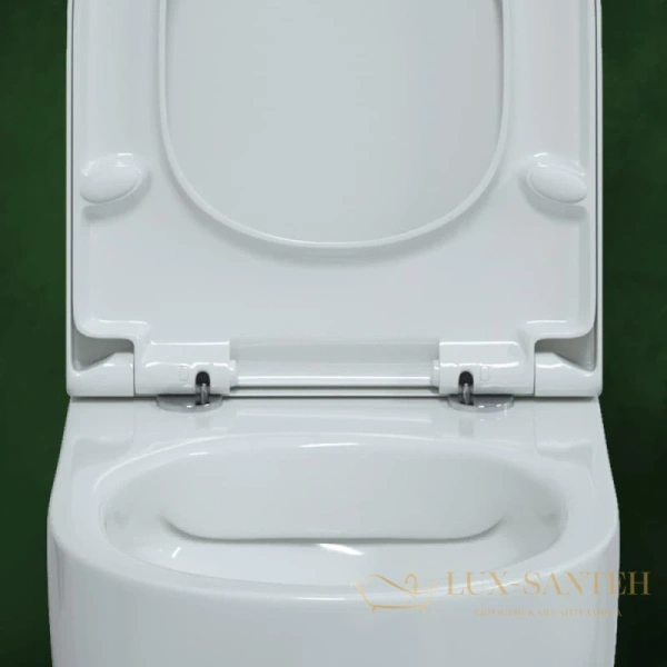 подвесной безободковый унитаз berges ego xl 082124 с сиденьем микролифт, белый
