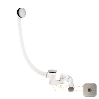 слив-перелив для стандартных ванн almar e096003.nb, слив ø 52 мм, никель брашированный