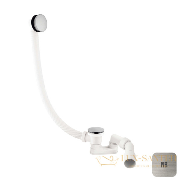 слив-перелив для стандартных ванн almar e096003.nb, слив ø 52 мм, никель брашированный