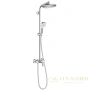 душевая стойка hansgrohe crometta s 240 1jet showerpipe ecosmart 27269000 с однорычажным смесителем