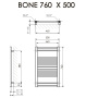 полотенцесушитель электрический terma bone 760x500 черный матовый ral 9005