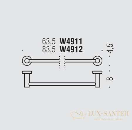 полотенцедержатель colombo design plus w4911.vm 63 см, vintage matt