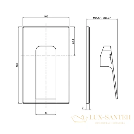 смеситель встраиваемый для душа fima carlo frattini fit, f3389x1ns, (внешняя часть), черный матовый