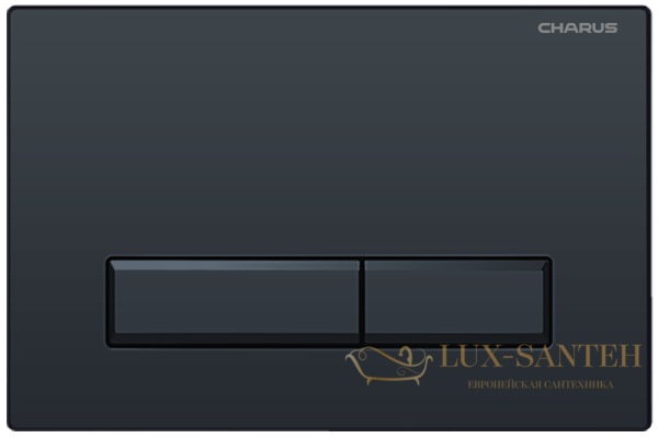 панель смыва charus tm, raiden, fp.321.dw.01, черный матовый