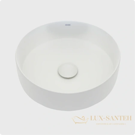 раковина накладная aquame aqm5012mw, 355 мм, белый матовый