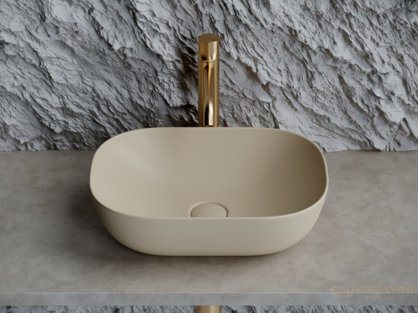 раковина накладная ceramica nova element cn6009mc, капучино матовый