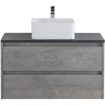 тумба под раковину belbagno kraft kraft-800-2c-so-cg 80 см подвесная, cemento grigio