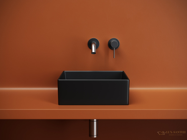 раковина накладная ceramica nova element cn6068mb, 361*361*130 мм, черный матовый