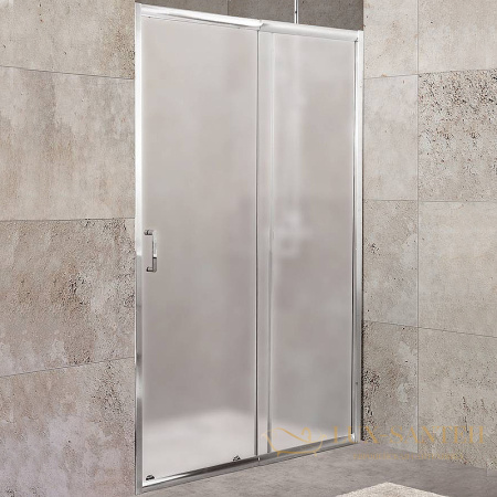 душевая дверь belbagno unique unique-bf-1-110/125-p-cr 125 см профиль хром, стекло рифленое 