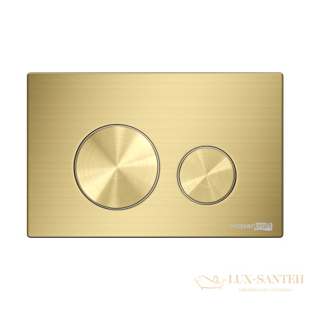 смывной бачок скрытого монтажа wasserkraft aller 10 10tlt.031.me.mg02, с панелью смыва, золотой матовый