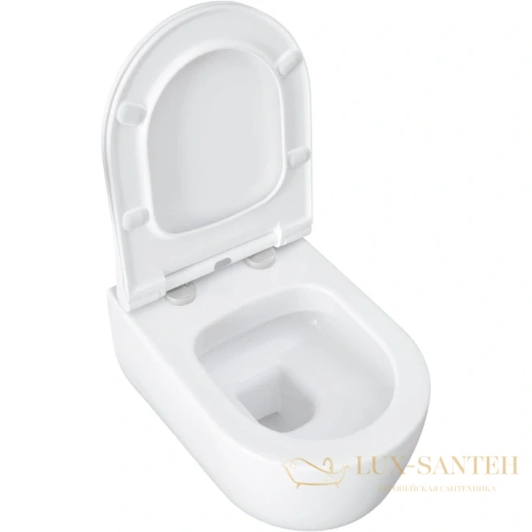 подвесной безободковый унитаз allen brau priority 4.31001.20, белый