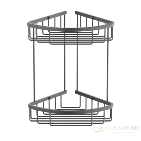 полка-решетка угловая двойная timo saona 13082/18, черное золото