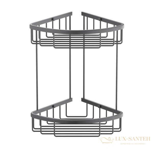 полка-решетка угловая двойная timo saona 13082/18, черное золото
