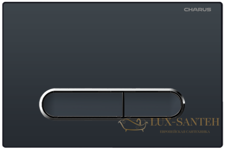 панель смыва charus tm, magnus, fp.340.dw.01, черный матовый