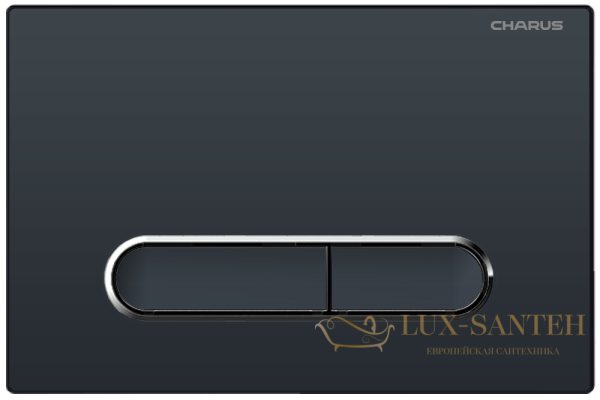 панель смыва charus tm, magnus, fp.340.dw.01, черный матовый