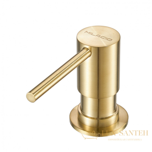 дозатор для жидкого мыла встраиваемый milacio mcu.934.gd, золото брашированное