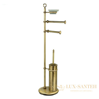 стойка stil haus elite el21(25): мыльница + полотенцедержатель + бумагодержатель + ерш металлический, бронза