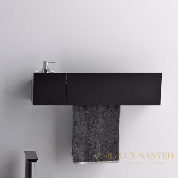 agape sen, asen0917ns, полка или двойной держатель т х б, подвесной, цвет черный