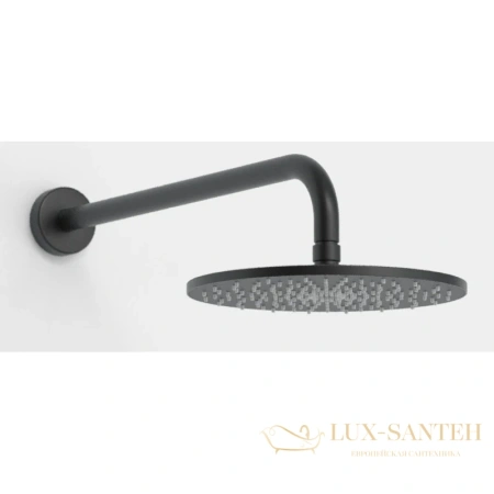 душевой комплект berges nardis 2r 071004 230 мм, черный матовый