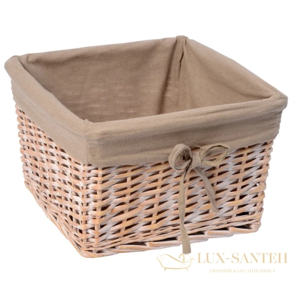 плетеная корзина wasserkraft kammel wb-180-s для белья, темно-кремовый