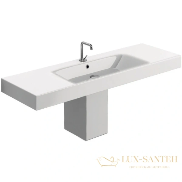 раковина kerasan cento 353501*1 140х45 см, белый