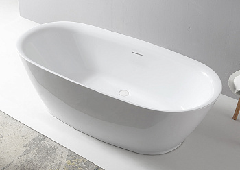 акриловая ванна abber ab9205, цвет белый