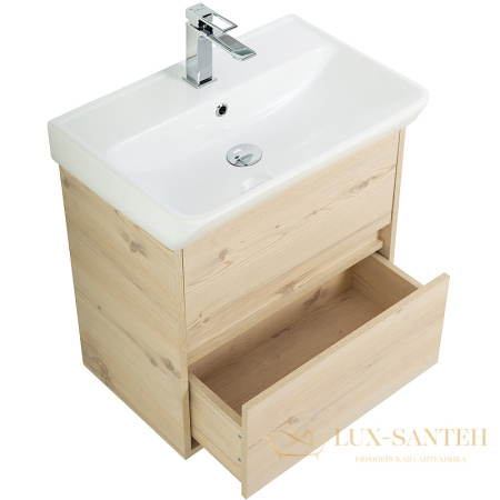 тумба под раковину belbagno neon neon-500-2c-so-pb 50 см подвесная, pino bianco