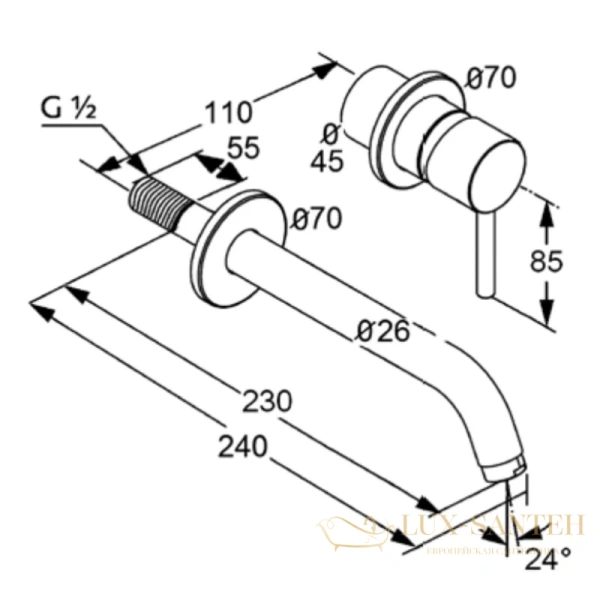 смеситель для раковины kludi bozz 382453976 без донного клапана, черный матовый