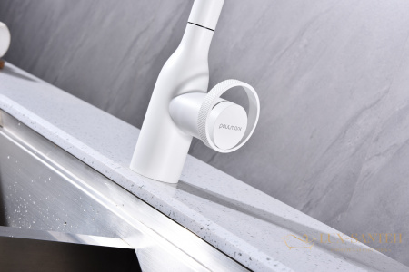 смеситель для кухни под фильтр с выдвижным изливом paulmark urban ur213104-431, антрацит