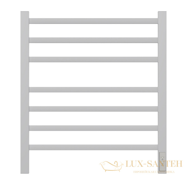 полотенцесушитель 500x600 электрический point вега pn71856w п7, диммер справа, белый