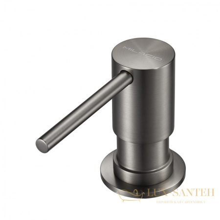 дозатор для жидкого мыла встраиваемый milacio mcu.934.gm, оружейная сталь