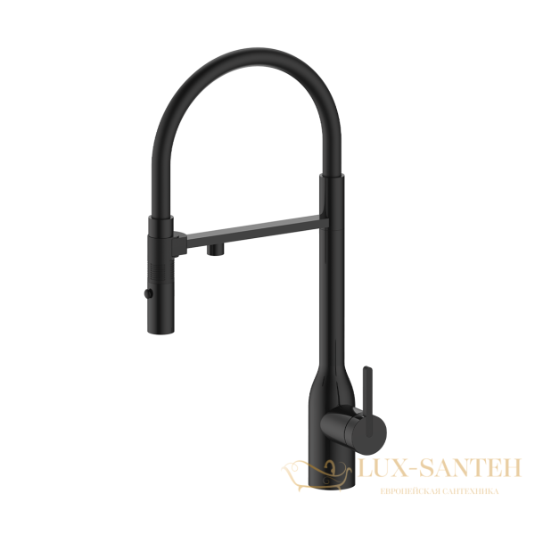 смеситель для кухни под фильтр с гибким изливом paulmark magneto one ma213188-an, антрацит