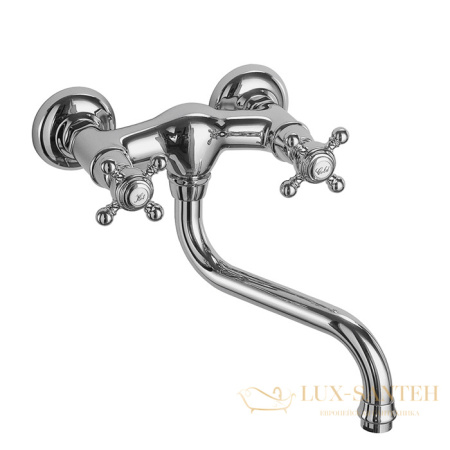 смеситель для кухни elizabeth fima carlo frattini kitchen, f5086cr, настенный монтаж, поворотный излив, хром