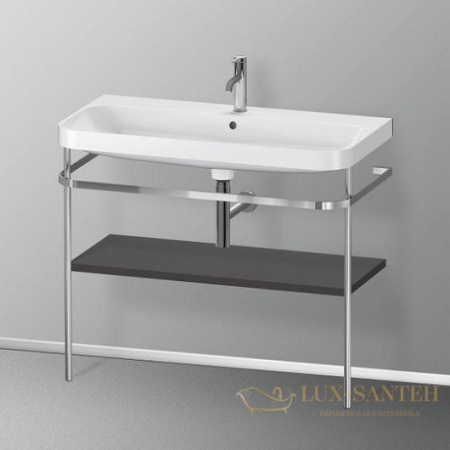 раковина с консолью duravit happy d.2 plus hp4838o8080 975х490х851 мм полка графит суперматовый, белый