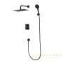 душевая система встраиваемая термостатическая для душа lemark bronx lm3749bl, черный матовый