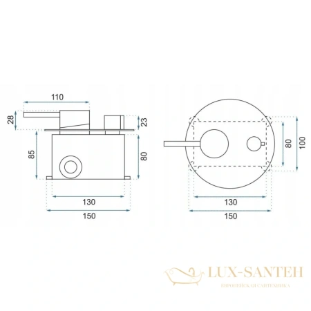 душевой комплект rea lungo rea-p6611 250 мм, белый