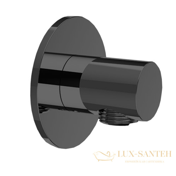 шланговое подключение almar round e095040.mb, черный матовый