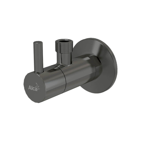 alcaplast угловой вентиль с фильтром 1/2×3/8 gun metal-глянец arv001-gm-p
