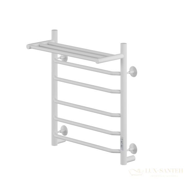 полотенцесушитель электрический кабельный ника way-3 60/50 с полкой ral9016 белый матовый u