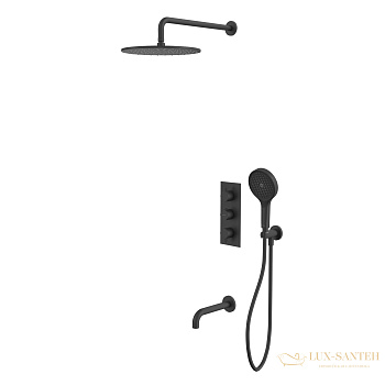 термостатическая система для ванны скрытого монтажа whitecross y yset11topbl, черный матовый